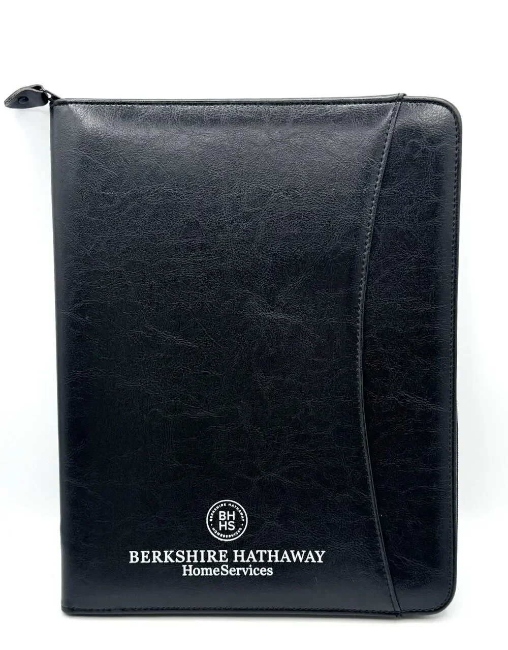 Berkshire Hathaway Home Services Padfolio Zip Around Folder Black Organizer BHHS